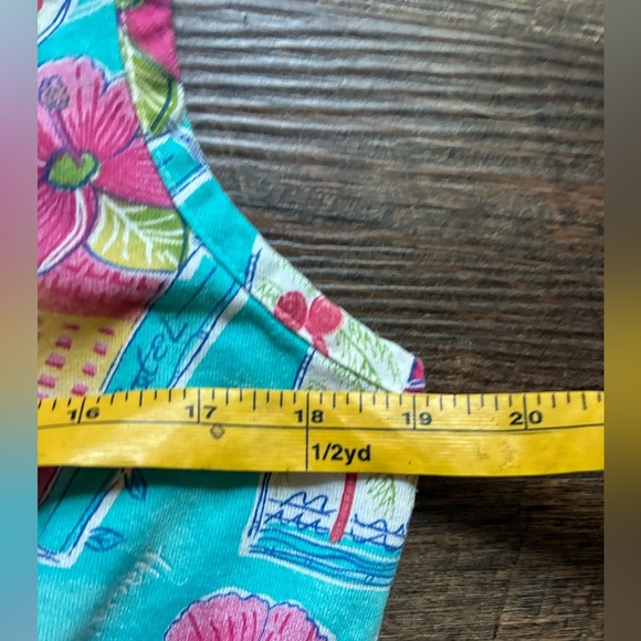 TROPICAL ESCAPE vintage romper Hawaiian tropical hotel hibiscus romper sz M EUC - Picture 12 of 13